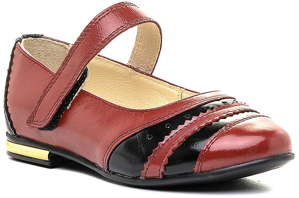 Туфли для девочки San Marko, цвет: бордовый. 053464. Размер 31