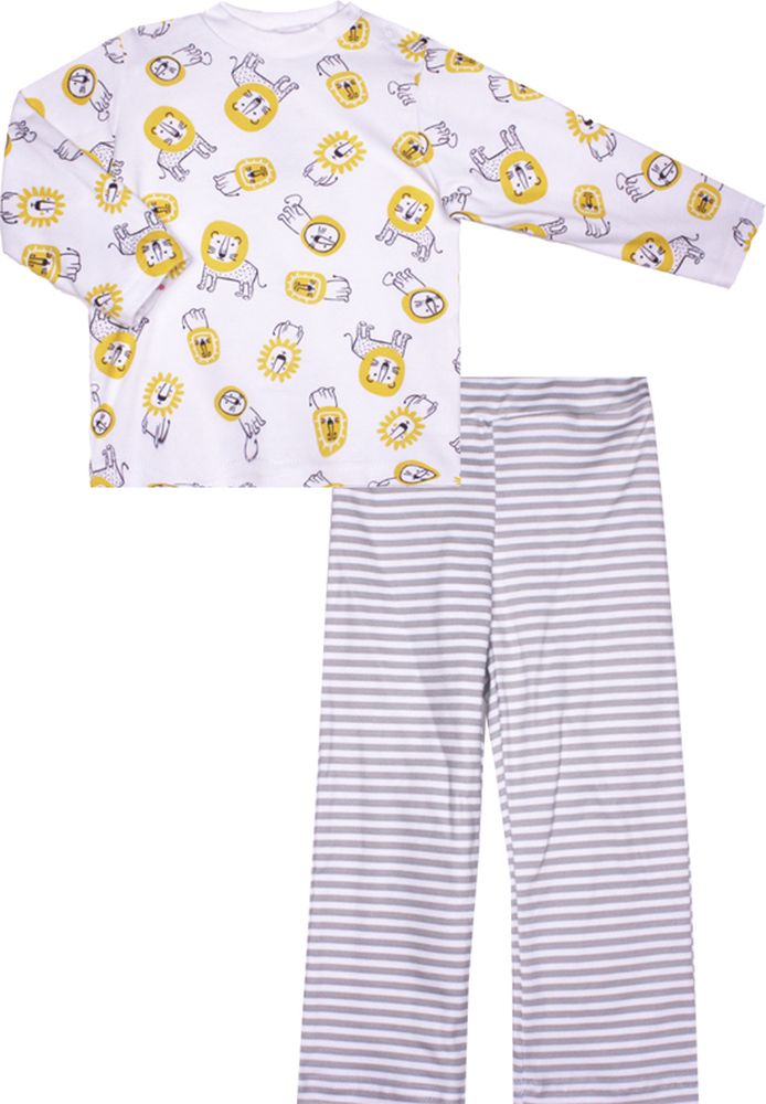 Пижама для мальчика КотМарКот Львенок, цвет: желтый. 10244. Размер 80