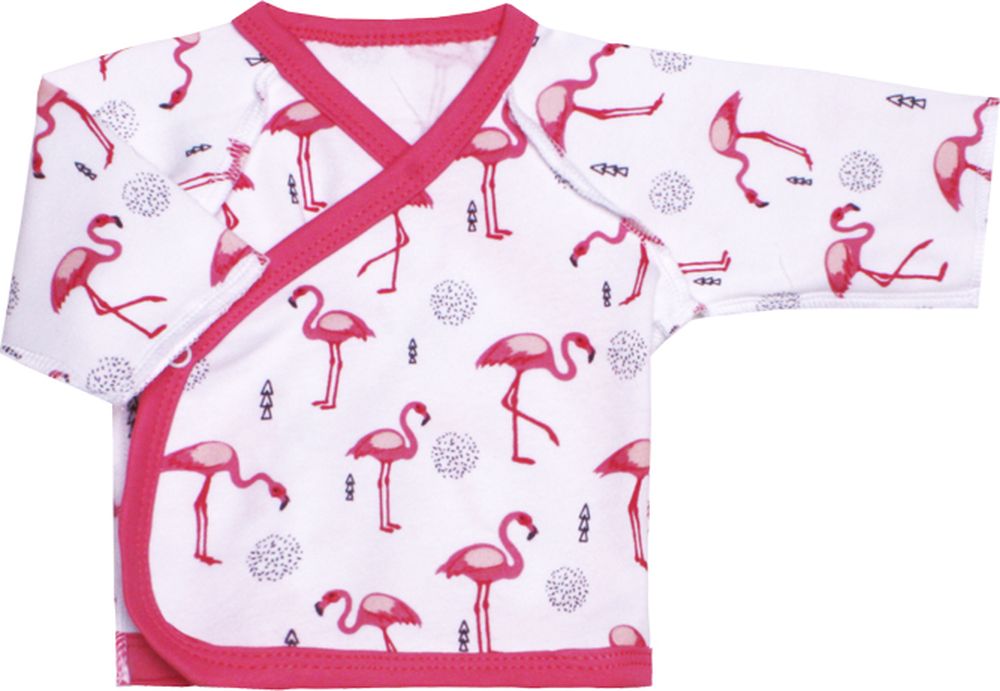 Распашонка детская КотМарКот Фламинго, цвет: светло-розовый. 4219. Размер 50