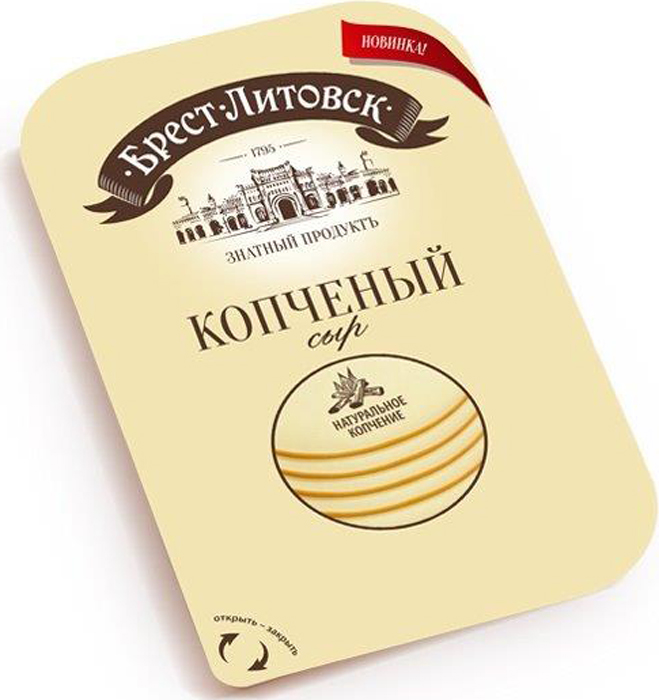 Сыр копченый Брест-Литовск, нарезка, 40%, 150 г