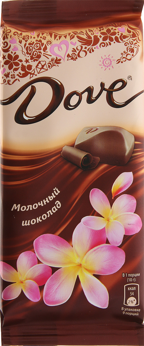 Шоколад dove молочный 90г