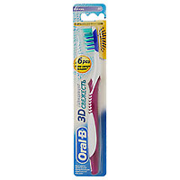 Зубная щетка Oral-B Advantage 3D Свежесть, мягкаяMP59.3D Зубная щетка Oral-B Advantage 3D Свежесть, мягкаяMP59.3DКлинически доказано, что зубная щетка Oral-B Advantage 3D Свежесть с поверхностью для чистки языка удаляет с языка бактерии - одну из причин неприятного запаха, тем самым делает дыхание до 6 раз более свежим. Голубые щетинки Indicator обесцвечиваются наполовину, напоминая о необходимости замены щетки. Мягкие стимуляторы десен способствуют здоровью и укреплению десен.Эргономичная рукоятка обеспечивает больше удобства и маневренности.Характеристики: Длина щетки: 19,5 см. Жесткость: мягкая. Артикул: 98748003. Изготовитель: Ирландия. Товар сертифицирован.