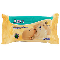 Влажные салфетки для детей Aura, 63 штMP59.4D Влажные салфетки для детей Aura, 63 штMP59.4DВлажные салфетки для детей Aura созданы специально для очищения нежной детской кожи. Основные качества влажных салфеток для детей Aura: Нежные салфетки очищают и увлажняют кожу малыша, обладают антисептическими свойствами. Материал салфетки пропитан гипоаллергенным составом, поддерживающим естественный рН баланс кожи ребенка. Не содержат спирта и не вызывают аллергии или раздражения. Незаменимы для ежедневного ухода за кожей ребенка.