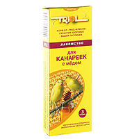 Лакомство для канареек Triol, с медом, 3 шт12234070 Лакомство для канареек Triol, с медом, 3 шт12234070Медовое лакомство Triolспециально составлено из самых вкусных и необходимых компонентов, содержит много волокон, что положительно влияет на пищеварение и здоровье вашего питомца. Лакомство порадует канарейку и разнообразит ее ежедневный рацион.Состав: просо белое, просо красное, семя конопли, канареечное семя, рапс, лен, мед, луговые травы, йод в легко усвояемой форме, витамины А, В, D, PP.Товар сертифицирован.