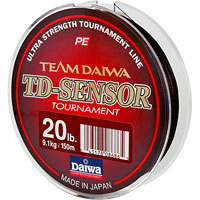 Леска плетеная Daiwa TD-Sensor Tournament, толщина: 20 Lb, длина: 150 м, цвет: черный4271825 Леска плетеная Daiwa TD-Sensor Tournament, толщина: 20 Lb, длина: 150 м, цвет: черный4271825Плетеная леска Daiwa TD-Sensor Tournament создана специально для заброса спиннинговыми и мультипликаторными катушками. Леска представляет собой 8 сплетенных полиэтиленовых нитей круглого сечения и обладает высокой износостойкостью. Леска способна выдерживать большие разрывные нагрузки, что позволяет выбирать более тонкий ее диаметр, что, в свою очередь, увеличивает чувствительность и дальность заброса. Характеристики: Цвет:черный. Длина лески:150 м. Толщина лески:20 Lb. Разрывная нагрузка:9,1 кг. Материал:полиэтилен. Размер упаковки:10,5 см х 13,5 см х 2,5 см. Производитель: Япония. Артикул:5219.