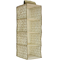 Кофр подвесной Hausmann,4 секции, 30 х 30 х 84 смS03301004 Кофр подвесной Hausmann,4 секции, 30 х 30 х 84 смS03301004Подвесной кофр с 4 секциями предназначен для хранения вещей. Изготовлен из нетканого материала высокого качества. Материал легок, удобен и не образует складок. Особая конструкция позволяет при необходимости одним движением сложить или разложить кофр. Оригинальный дизайн рисунка боковых стенок кофра разработан с учетом новых направлений в интерьерной моде. Характеристики: Материал: нетканное полотно, картон. Размер: 30 см х 30 см х 84 см. Артикул: AC301.Произведено в Китае по заказу Hausmann.Продукция компании Hausmann достаточно хорошо известна на российском рынке. Используя современные технологии в качестве неисчерпаемого источника для вдохновения, она не перестает радовать покупателей товарами отменного качества. Разнообразие товаров приятно удивляет. Вы действительно сможете найти то, что вам необходимо! Вся продукция тщательно проверяется на предмет надежности и безопасности, и вы можете быть уверенными в том, что купленная однажды вещь долго прослужит вам верой и правдой.