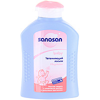 Лосьон увлажняющий Sanosan baby, 200 млFS-00897 Лосьон увлажняющий Sanosan baby, 200 млFS-00897Увлажняющий лосьон Sanosan baby с оливковым маслом и молочным протеином идеально подходит для утреннего туалета и ухода после купания малыша с первых дней жизни. Входящие в состав лосьона экстракт ромашки и масло ши поддерживают защитные функции и регулируют водно-жировой баланс кожи.Лосьон не содержит парафинового масла и красителей. Гипоаллергенно.Активные компоненты: оливковое масло, молочный протеин. Характеристики:Объем: 250 мл.Косметическая линияSanosan babyразработана и произведена в Германии специально для ухода за нежной и чувствительной кожей малышей с самых первых дней жизни. ПродукцияSanosan babyне содержит красителей и ингредиентов, представляющих потенциальную опасность для здоровья. Товар сертифицирован.