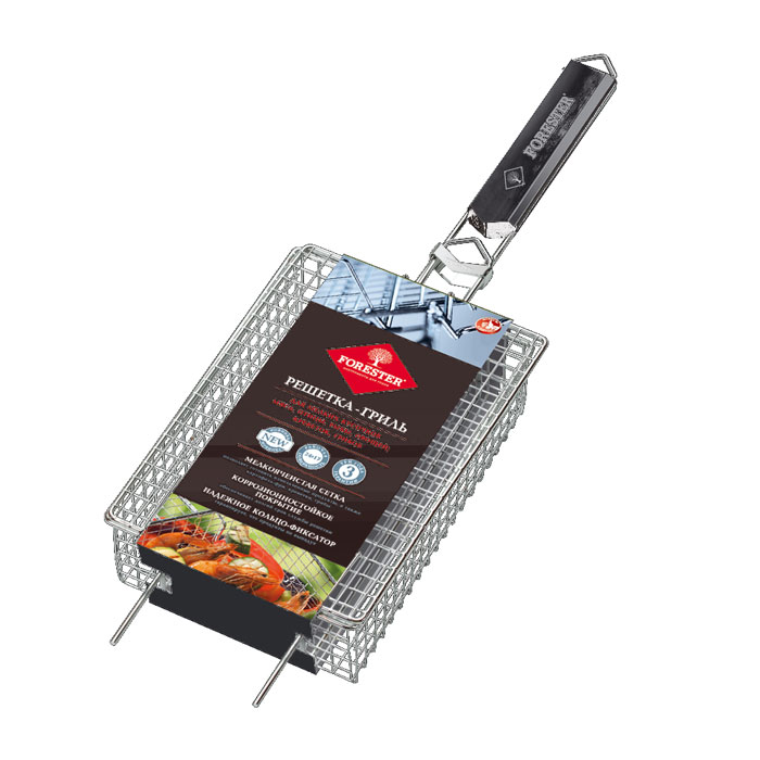 Решетка-гриль Forester для мелких кусочков, 24 x 17 см54 009312 Решетка-гриль Forester для мелких кусочков, 24 x 17 см54 009312Объемная решетка-гриль Forester с мелкоячеистой сеткой предназначена для приготовления мелких кусочков мяса, птицы, рыбы и овощей на углях. Также позволяет готовить картошку-фри, креветки и грибы. Решетка изготовлена из стали с коррозионностойким покрытием и идеально подходит для мангалов и барбекю.Решетка-гриль имеет фиксирующее кольцо на ручке, что обеспечивает надежную фиксацию, и усики, которые позволяют расположить решетку на мангале или барбекю, задействовав всю ее рабочую поверхность. Деревянная ручка предохраняет руки от ожогов и удобна для обхвата двумя руками, что помогает легко переворачивать загруженную решетку. Характеристики:Длина ручки: 27 см. Высота стенки решетки: 6,5 см. Размер решетки:24 см х 17 см. Материал:сталь, дерево. Производитель: Китай. Артикул: BQ-N13.Forester - брэнд с широкими интернациональными традициями и в этом секрет его успеха.Forester впитал в себя самое лучшее из созданного предшественниками, поэтому продукция фирмы - это все самое качественное для вашего пикника. Разработано компанией Ruyan Co, Германия.