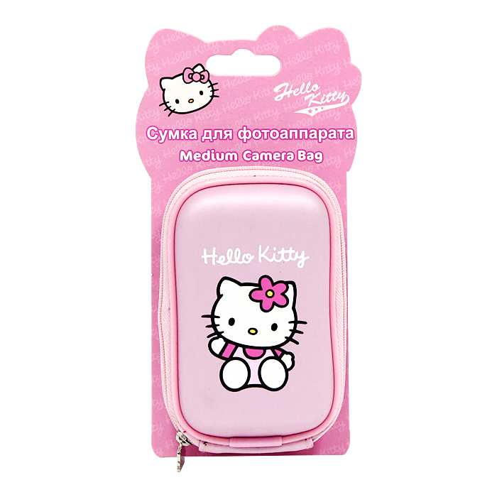 Сумка для фотоаппарата Hello Kitty2103000140 Сумка для фотоаппарата Hello Kitty2103000140Стильная сумка для фотоаппарата Hello Kitty на застежке-молнии, выполненная из мягкого пластика в розовом цвете и оформленная изображением всеми любимой очаровательной кошечки и логотипом Hello Kitty, непременно, понравится вашей малышке. Пластиковая сумочка оснащена карабином для удобного ношения на поясе и ремешком для переноски на шее.Порадуйте свою малышку таким замечательным подарком.Характеристики:Материал: полиэстер, пластик, металл. Размер сумочки: 8,5 см x 12,5 см x 4 см. Изготовитель:Китай.
