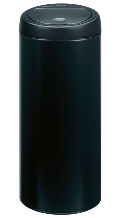 Бак мусорный Brabantia Touch Bin, цвет: матовый черный, 30 л531-105 Бак мусорный Brabantia Touch Bin, цвет: матовый черный, 30 л531-105Стильный Touch Bin на 30 литров – непременный атрибут каждой гостиной или кухни. Порадуйте себя и удивите гостей! Бесшумное открывание/закрывание крышки легким касанием – система soft touch; Удобная смена мешков для мусора – съемный блок крышки из нержавеющей стали;Удобная очистка – съемное внутреннее ведро из пластика с вентиляционными отверстиями, предотвращающими образование вакуума при вынимании полного мусорного мешка; Легкое перемещение с места на место – прочная ручка для переноски; Предохранение пола от повреждений – пластиковый защитный обод; Бак изготовлен из коррозионно-стойких материалов – долговечность и удобство в очистке; Всегда опрятный вид – идеально подходящие по размеру мешки для мусора с завязками (размер C); 10-летняя гарантия Brabantia. Цвет: матовый черный