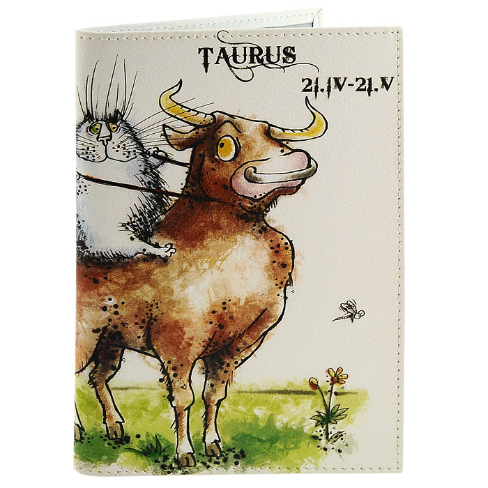 Обложка для паспорта Perfecto Taurus. PS-ZDCT-02PS-GL-0003 Обложка для паспорта Perfecto Taurus. PS-ZDCT-02PS-GL-0003Обложка для паспорта Телец, выполненная из натуральной кожи, оформлена оригинальным изображением забавного кота, символизирующего знак зодиака - телец. Такая обложка не только поможет сохранить внешний вид ваших документов и защитит их от повреждений, но и станет стильным аксессуаром, идеально подходящим вашему образу. Обложка для паспорта стильного дизайна может быть достойным и оригинальным подарком.Характеристики: Материал: натуральная кожа, пластик.Размер (в сложенном виде): 9,5 см x 13,5 см.Производитель: Россия.Артикул:PS-ZDCT-02.