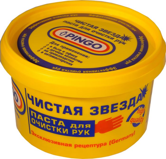 Паста для очистки рук Чистая звезда, 650 млSVC-300 Паста для очистки рук Чистая звезда, 650 млSVC-300Паста для очистки рук Чистая звезда - это нейтральное средство для эффективной очистки и удаления масла, жира, типографской краски, плиточного клея, битума, антикоррозийных материалов и других загрязнений с кожи рук. Обладает антисептическим действием, не сушит кожу рук и не вызывает аллергических реакций. Значительно экономичней мыла и других моющих средств. Способ применения: Возьмите 2-3 г средства, тщательно разотрите, смойте водой. Характеристики:Объем:650 мл. Производитель: Германия. Артикул: 85010-1.