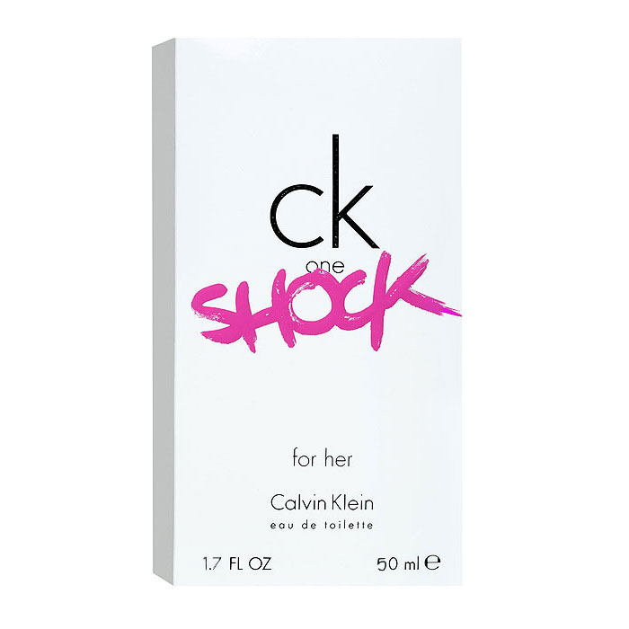 Calvin Klein Туалетная вода One Shock for Her, 50 млWS2320N Calvin Klein Туалетная вода One Shock for Her, 50 млWS2320NВосточный, пряный аромат CK One Shock For Her Calvin Klein адресован дерзким молодым девушкам, которые любят удивлять. Он вышел в свет в 2011 году. Начальные ноты аромата CK One Shock For Her благоухают цветочной свежестью страстоцвета, мака, пиона, которые плавно переходят в восточные аккорды жасмина, белого нарцисса, темного шоколада. Ароматный шлейф CK One Shock For Her от Calvin Klein, в котором господствуют пряные ноты мускуса, листьев пачули, амбры и ванили, подчеркнет женственность своей владелицы и не оставит равнодушным ни одного мужчину.Характеристика: сексуальность, женственность, естественность, свежесть, дерзость. Подходит для дневного использования.Верхняя нота: Пион, Страстоцвет.Средняя нота: Ежевика, Жасмин.Шлейф: Амбра, Мускус, Ваниль.Дерзость аромата Calvin Klein One Shock For Her выражена завершающими аккордами амбры, окутанной ванилью и головокружительными соцветиями пачули и мускуса.Дневной и вечерний аромат.