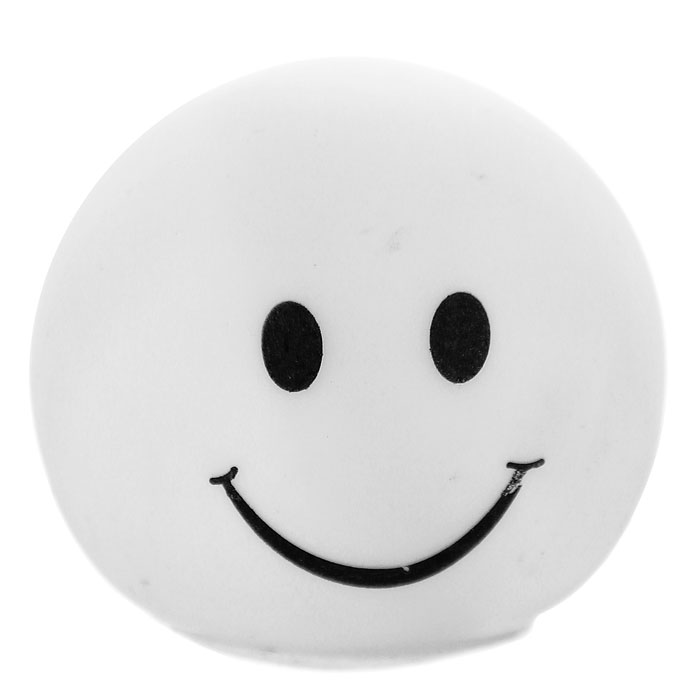 Светильник-ночник Smile, 6,5 смES-412 Светильник-ночник Smile, 6,5 смES-412Светильник-ночник Smile послужит не только оригинальным ночником, создающим уют, но и забавным сувениром! Миниатюрный настольный светильник, выполненный из пластика в виде смайлика, светится попеременно разными цветами. Такой ночник может украсить детскую комнату, а также станет прекрасным сувениром к празднику. Характеристики: Материал: полипропилен. Цвет: белый. Размер ночника: 6,5 см х 5,5 см х 6,5 см. Размер упаковки: 6,5 см х 6,5 см 6,5 см. Артикул:93519. Работает от 3 батареек 4,5V (товар комплектуется демонстрационными).