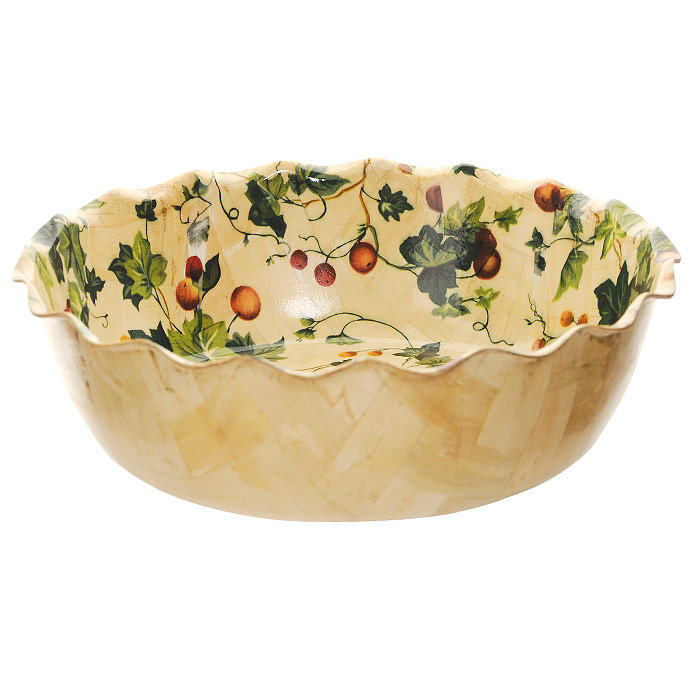 Салатница Oriental Way 27см WH-232WP21254 009312 Салатница Oriental Way 27см WH-232WP21254 009312Фигурная салатница Oriental Way выполнена из высококачественного дерева и оформлена оригинальным рисунком. Она подходит как для холодных закусок, так и для масляных салатов. Салатница покрыта пищевым лаком, совершенно нетоксичным и безвредным для здоровья. Лак препятствует впитыванию влаги в изделие, тем самым продлевает срок его службы. Выбирая для дома посуду из дерева, вы получаете не только безопасность и уют натуральных материалов, но и высокое качество изделий. Оригинальный дизайн салатницы Oriental Way придется по вкусу и ценителям классики, и тем, кто предпочитает утонченность и изысканность. Такая салатница настроит на позитивный лад и подарит хорошее настроение всем, кто любит готовить.Особенности салатницы Oriental Way:- сделана из природного материала; - гармонирует с любым интерьером; - долгий срок службы; - не впитывает влагу; - не впитывает запахи; - нельзя мыть в посудомоечной машине. Характеристики:Материал: дерево. Диаметр салатницы: 27 см. Высота салатницы: 7,7 см. Производитель: Тайвань. Артикул: WH-232WP212.