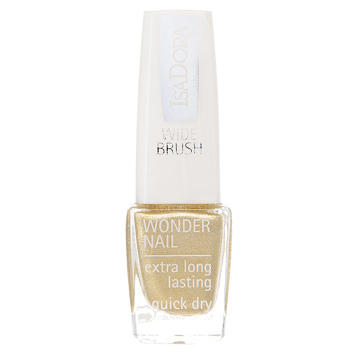 Лак для ногтей Isa Dora Wonder Nail, тон №652, цвет: золотой блеск, 6 млB1868600 Лак для ногтей Isa Dora Wonder Nail, тон №652, цвет: золотой блеск, 6 млB1868600Лак для ногтей Isa Dora Wonder Nail быстро сохнет и держится в течение 4-5 дней.Широкая кисточка позволяет быстро и легко нанести лак, всего за один штрих! Так же она гарантирует окрашивание без полосок. Этот лак выравнивает ногтевую поверхность и остается блестящим в течение долгого времени. Бриллиантовый блеск и красота ваших ногтей! Гипоаллергенная формула. Характеристики:Объем: 6 мл. Тон: №652. Цвет: золотой блеск. Производитель: Швеция. Артикул:2206. Товар сертифицирован.