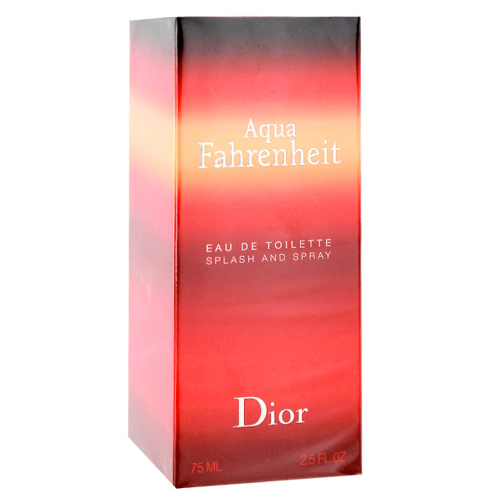 Christian Dior Fahrenheit Aqua. Туалетная вода, мужская, 75 мл28032022 Christian Dior Fahrenheit Aqua. Туалетная вода, мужская, 75 мл28032022Решительный современный Christian Dior Fahrenheit Aqua - мужественный запах, для тех, кто ищет новую свежесть. Свежие, элегантные ноты Aqua Fahrenheit от Диор смешиваются в совершенную гармонию, чтобы создать теплый, прозрачный и неповторимый аромат. Аромат открывается водными нотами, а оставляет огненный шлейф, это уникальное сочетание двух мощных стихий.Классификация аромата: цветочный, древесный, мускусный.Пирамида аромата:Верхние ноты: грейпфрут, мандарин.Ноты сердца: фиалка, тосканский базилик, голубая мята.Ноты шлейфа: ветивер, кожа.Ключевые словаМногогранный, неповторимый, прозрачный, свежий! Характеристики:Объем: 75 мл. Производитель: Франция. Туалетная вода - один из самых популярных видов парфюмерной продукции. Туалетная вода содержит 4-10%парфюмерного экстракта. Главные достоинства данного типа продукции заключаются в доступной цене, разнообразии форматов (как правило, 30, 50, 75, 100 мл), удобстве использования (чаще всего - спрей). Идеальна для дневного использования. Товар сертифицирован.