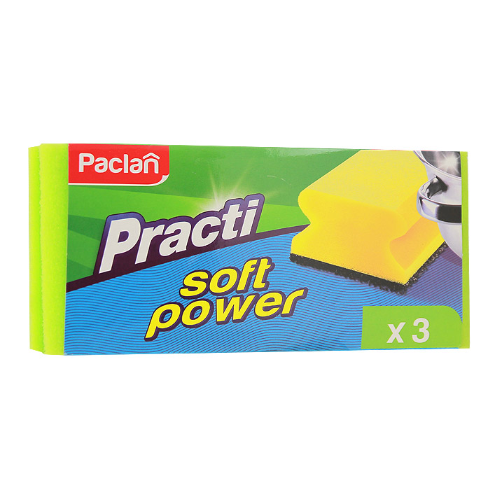 Набор губок Soft Power для мытья посуды, с захватом, 3 штOLIVIERA 75012-5C CHROME Набор губок Soft Power для мытья посуды, с захватом, 3 штOLIVIERA 75012-5C CHROMEНабор Aisen включает в себя три губки для мытья посуды со специальным покрытием. Губки имеют захват, благодаря которому удобнее держать губки, не повреждая ногти. Характеристики: Материал: поролон, сетчатый полиуретан. Комплектация: 3 шт. Размер губки: 9,5 см х 7 см х 4,5 см. Размер упаковки: 14 см х 11,5 см х 3,5 см. Артикул:135520.