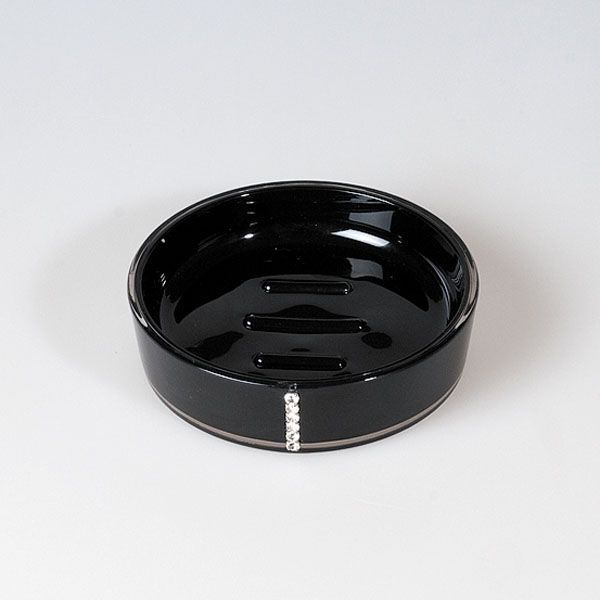 Мыльница Diamond Black, цвет: черныйS03301004 Мыльница Diamond Black, цвет: черныйS03301004Круглая мыльница Diamond Black выполнена из акрила черного цвета и украшена стразами. Она имеет ребристое дно, что препятствует скольжению мыла. Такая мыльница станет стильным аксессуаром, который украсит интерьер вашей ванной комнаты. Характеристики:Материал: акрил, стразы. Цвет: черный. Диаметр мыльницы:11,5 см. Высота мыльницы: 3 см. Артикул: 694727.