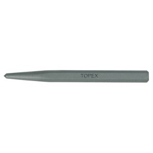 Кернер Topex, 12,7 х 152 мм2706 (ПО) Кернер Topex, 12,7 х 152 мм2706 (ПО)Кернер Торех — ручной слесарный инструмент, предназначен для разметки центральных лунок для начальной установки сверла и иной визуальной разметки. Характеристики: Материал: металл. Длина : 15,2 см. Диаметр: 12,7 мм. Размеры упаковки: 21,5 см х 6,5 см 1,5 см.