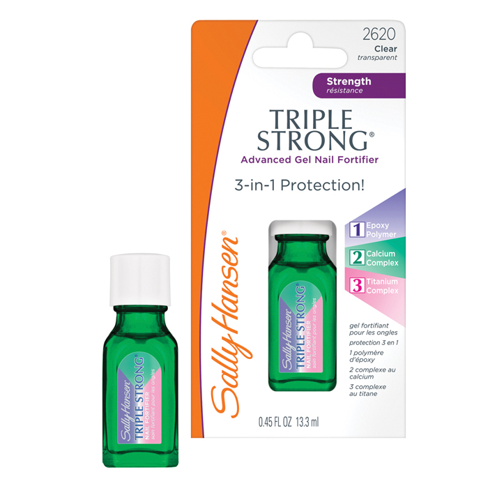 Sally Hansen Средство для защиты слабых ногтей 3 в 1 Triple Strong Advanced Gel Nail Fortifier, 13,3 млSC-FM20101 Sally Hansen Средство для защиты слабых ногтей 3 в 1 Triple Strong Advanced Gel Nail Fortifier, 13,3 млSC-FM20101Гель Sally Hansen Triple Strong Advanced Gel Nail Fortifier мгновенно обволакивает тонкие, слабые ногти. Инновационная формула геля сочетает три комплекса по уходу: эпоксиполимер укрепляет ногти и придает гибкость, комплекс кальция помогает улучшить структуру ногтей, комплекс титана помогает защитить ногти от ежедневных повреждений.Характеристики:Объем: 13,3 мл. Артикул: 2620. Производитель: США. Товар сертифицирован.