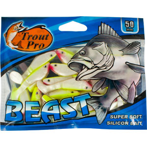 Риппер Trout Pro Beast, длина 5 см, 20 шт. 35171В7- Ag+ Риппер Trout Pro Beast, длина 5 см, 20 шт. 35171В7- Ag+Риппер предназначен для джиговой ловли хищной рыбы: окуня, судака, щуки. Специальная пластина на тонком основании делает приманку более гибкой и подвижной, что придает ей усиленные колебательные движения. Характеристики:Длина: 5 см. Цвет тела: 146 (перламутровый с лимонным). Материал: эластичный полимер. Размер упаковки: 15,4 см х 12 см х 0,6 см. Артикул: 35171.