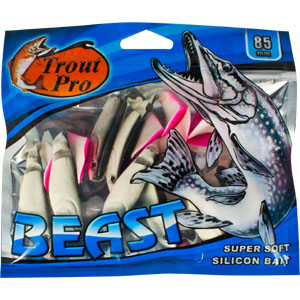 Риппер Trout Pro Beast, длина 8,5 см, 10 шт. 35207BA70F-101 Риппер Trout Pro Beast, длина 8,5 см, 10 шт. 35207BA70F-101Риппер предназначен для джиговой ловли хищной рыбы: окуня, судака, щуки. Специальная пластина на тонком основании делает приманку более гибкой и подвижной, что придает ей усиленные колебательные движения. Характеристики:Длина: 8,5 см. Цвет тела: 151 (белый с черной спиной и красным хвостиком). Материал: эластичный полимер. Размер упаковки: 16,8 см х 14,4 см х 0,9 см. Артикул: 35207.