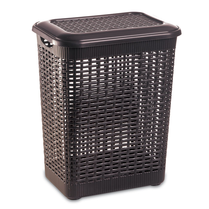 Корзина для белья Rattan с крышкой, цвет: коричневый, 30 л1004900000360 Корзина для белья Rattan с крышкой, цвет: коричневый, 30 л1004900000360Корзина Rattan прямоугольной формы изготовлена из пластика коричневого цвета. Она отлично подойдет для хранения белья перед стиркой. Большое количество отверстий на всех стенках корзины создает идеальные условия для проветривания. Корзина плотно закрывается крышкой. Сбоку имеются две ручки для удобной переноски.Такая корзина для белья прекрасно впишется в интерьер ванной комнаты. Характеристики:Материал: пластик. Цвет: коричневый. Объем корзины:30 л. Высота корзины:45 см. Размер корзины по верхнему краю:37 см х 25 см. Артикул: 2159.