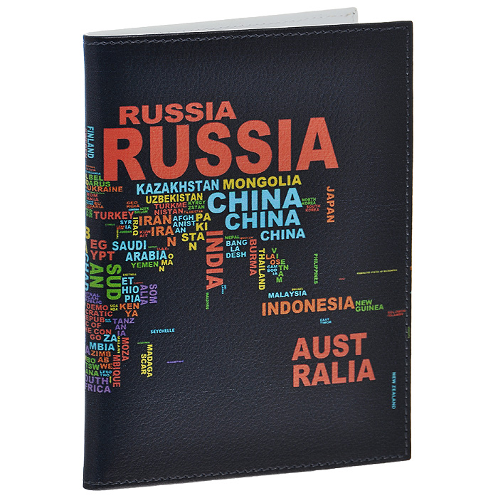 Обложка для паспорта Perfecto World. PS-PR-0050PS-CT-0003 Обложка для паспорта Perfecto World. PS-PR-0050PS-CT-0003Стильная обложка World выполнена из натуральной кожи черного цвета и оформлена разноцветными надписями названий всех стран мира. Слова образуют очертания континентов. На внутреннем развороте - два кармашка из прозрачного пластика. Обложка не только поможет сохранить внешний вид ваших документов и защитит их от повреждений, но и станет стильным аксессуаром, который подчеркнет ваш неповторимый стиль. Характеристики:Материал: натуральная кожа, пластик. Цвет: черный. Размер обложки: 9,5 см х 13,7 см. Размер упаковки: 11 см х 14,5 см х 1 см. Артикул: PS-PR-0050.