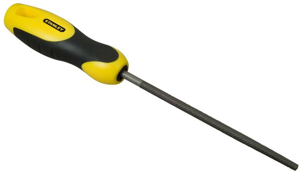 Напильник Stanley, круглый, 200 мм80621 Напильник Stanley, круглый, 200 мм80621Круглый напильник Stanley с личной насечкой изготовлен из высококачественной инструментальной стали. Эргономичная двухкомпонентная ручка, будет удобна при работе с инструментом и не позволит ему выскользнуть из рук. Характеристики: Материал:сталь, пластик. Размеры напильника:32 см х 4 см х 3 см. Размеры упаковки: 37 см х 6 см х 4 см.