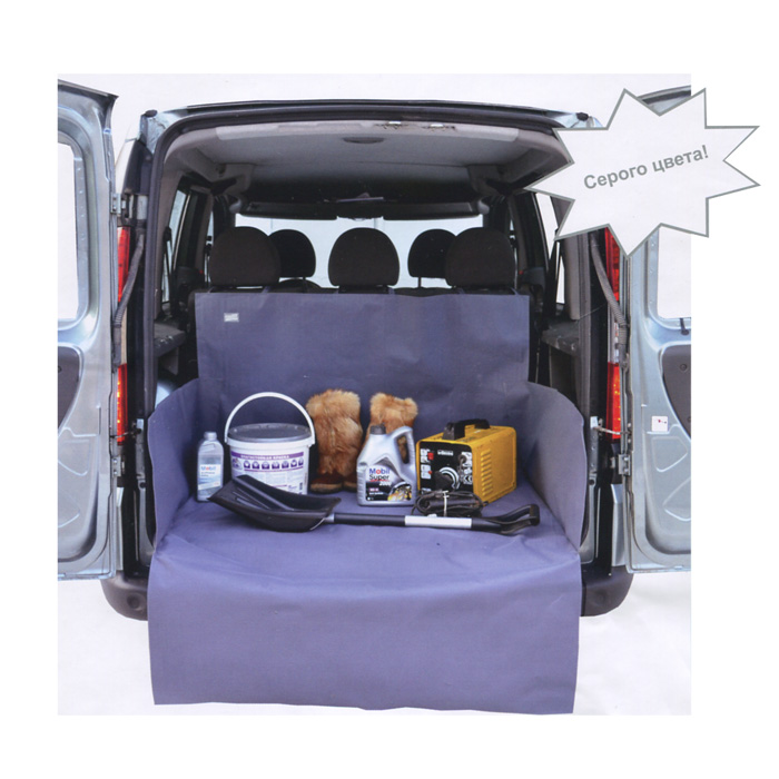 Накидка защитная в багажник автомобиля Comfort Address, цвет: серый, 120 х 150 х 70 см daf 0221 Sdaf 0221 S Накидка защитная в багажник автомобиля Comfort Address, цвет: серый, 120 х 150 х 70 см daf 0221 Sdaf 0221 SНакидка Comfort Address выполнена из прочного водоотталкивающего материала и предназначена для перевозки различных грузов в багажнике автомобиля. Накидка защищает дно, боковые стенки багажника и спинки задних сидений от грязи и повреждений. Дополнительная накидка защитит бампер от царапин во время загрузки. Накидка быстро и легко одевается, не мешает откидыванию задних сидений. Подходит для любых типов и размеров багажников. Характеристики: Материал: ПВХ. Цвет: серый. Ширина: 120 см. Глубина: 100 см. Высота фронтального борта: 70 см. Высота боковых бортов: 40 см. Защита на бампер: 120 см х 50 см. Размер упаковки: 33 см х 42 см х 5 см. Артикул: daf 0221 S.