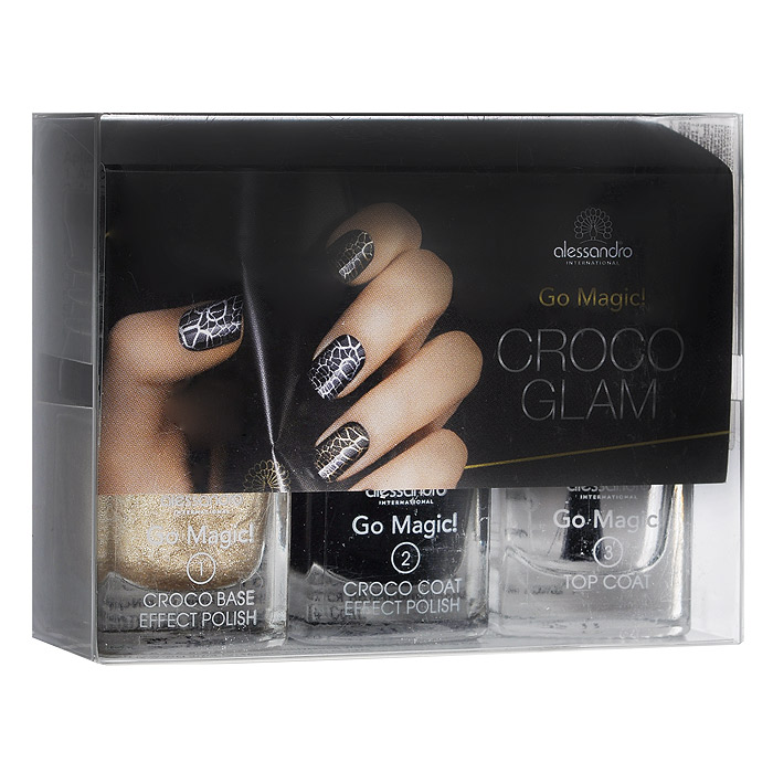Alessandro Набор лаков для ногтей Croco Glam, 3х5 мл. 20-6295010777142037 Alessandro Набор лаков для ногтей Croco Glam, 3х5 мл. 20-6295010777142037Создайте на ваших ногтях стильный и элегантный Croco эффект! Просто, быстро и модно! Содержит: базовое покрытие Croco Base, цветное верхнее покрытие Croco Coat и прозрачное верхнее покрытие Top Coat. Характеристики:Объем: 3 х 5 мл. Размер упаковки: 8 см х 3 см х 6,5 см. Артикул: 20-629. Производитель: Германия. Товар сертифицирован.