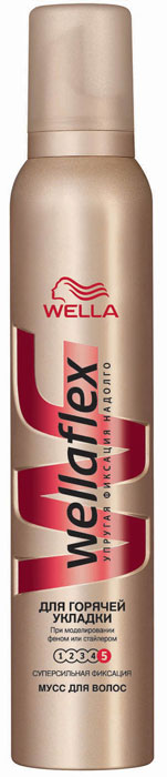 Wellaflex Мусс для укладки волос Для горячей укладки, супер-сильная фиксация, 200 млMP59.4D Wellaflex Мусс для укладки волос Для горячей укладки, супер-сильная фиксация, 200 млMP59.4DМусс для укладки волос Wellaflex Для горячей укладки обеспечивает упругую фиксацию и упругость прически до 24 часов. Не склеивает волосы, не сушит их, помогает сохранить эластичность волос и защитить от УФ-лучей. Легко удаляется при расчесывании. Характеристики:Объем: 200 мл. Артикул: 99497216. Производитель: Германия. Товар сертифицирован.