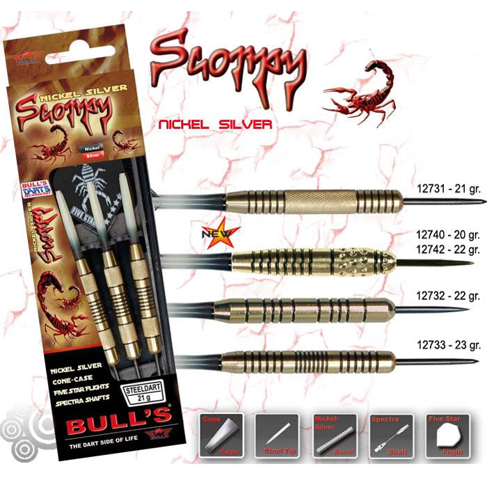 Дротик Bulls Scorpy, 21 г3B327 Дротик Bulls Scorpy, 21 г3B327Комплект дротиков для опытных игроков, выполненный из латуни с никелированным покрытием. Предназначен для игры в классический дартс.Возвраттоваравозможен только при наличии заключения сервисного центра.Время работы сервисного центра: Пн-чт: 10.00-18.00 Пт: 10.00- 17.00Сб, Вс: выходные дниАдрес: ООО ГАТО, 121471, г.Москва,ул.ПетраАлексеева,д12., тел. (495)232-4670, gato@gato.ruХарактеристики: Материал: латунь, никель. Количество в упаковке: 3 шт. Размер дротика: 11,7 см х 0,6 см х 0,6 см. Размер хвостовика: 4,2 см х 3,6 см х 0,1 см. Размер упаковки: 21 см х 6,5 см х 2 см.