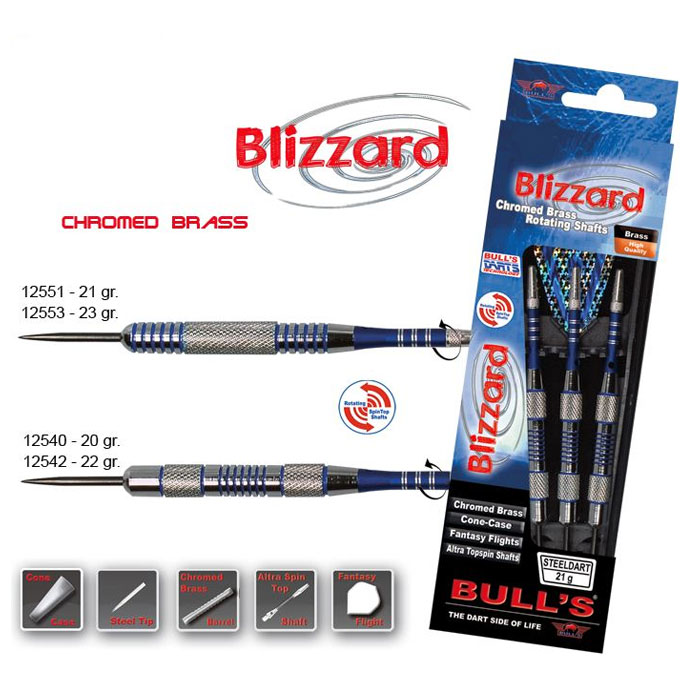 Дротик Bulls Blizzard, 23 гDG51103, 51003 Дротик Bulls Blizzard, 23 гDG51103, 51003Комплект дротиков для опытных игроков. Хвостовик вращается. Каждый дротик изготовлен из латуни и имеет хромированное покрытие.Возвраттоваравозможен только при наличии заключения сервисного центра.Время работы сервисного центра: Пн-чт: 10.00-18.00 Пт: 10.00- 17.00Сб, Вс: выходные дниАдрес: ООО ГАТО, 121471, г.Москва,ул.ПетраАлексеева,д12., тел. (495)232-4670, gato@gato.ruХарактеристики: Материал: латунь, хром. Количество в упаковке: 3 шт. Размер дротика: 12,3 см х 0,8 см х 0,8 см. Размер хвостовика: 4,5 см х 3 см х 0,1 см. Размер упаковки: 21 см х 6,5 см х 2 см.