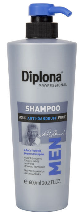 Diplona Professional Шампунь для мужчин Против перхоти, 600 млMP59.4D Diplona Professional Шампунь для мужчин Против перхоти, 600 млMP59.4DШампунь Diplona Professional Против перхоти создан специально для мужских волос, оказывает экстра-защиту против перхоти.Содержит 4 активных компонента: - Пироктоноламин: высокоэффективное средство против перхоти, противогрибковое, противомикробное действие. Нормализует состояние клеток эпидермиса кожи головы. - Салициловая кислота: обладает пилинговым эффектом, очищает кожу головы и удаляет ороговевший слой. Оказывает кератолитическое, бактерицидное и противовоспалительное действие. Способствует быстрому обновлению клеток эпидермиса и росту новых клеток.- Цинк: микроэлемент, бактериальный и грибковый антисептик. - Аллантоин + пантенол: сильное увлажняющее и восстанавливающее для кожи и волос. Смягчает кожу, успокаивает её, способствует снятию раздражения, уменьшает зуд, благоприятствует росту новых клеток кожи. Характеристики:Объем: 600 мл. Артикул: 095198. Производитель: Германия. Товар сертифицирован.