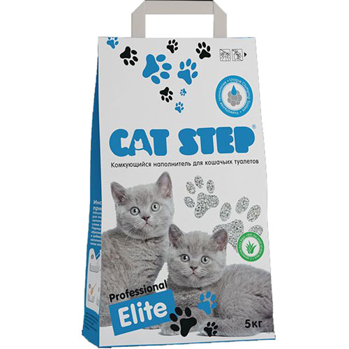 Наполнитель для кошачьего туалета Cat Step Professional Elite, комкующийся, с ароматом Алое Вера, 5 кг1065301200099_красный Наполнитель для кошачьего туалета Cat Step Professional Elite, комкующийся, с ароматом Алое Вера, 5 кг1065301200099_красныйКомкующийся наполнитель для кошачьих туалетов Cat Step Professional Elite обеспечит вашей кошке всегда чистый туалет и устранит неприятный запах. Наполнитель изготовлен из белого бетонита по уникальной технологии Unique Clumping System. Технология Unique Clumping System обеспечивает: максимальную впитываемость; эффективное поглощение запахов; образование крепких комочков. Основные особенности наполнителя Cat Step Professional Elite: отличные антибактериальные свойства; не вызывает аллергии; не пылит; не прилипает к лапам; безопасен для здоровья животных и людей; обладает ароматом Алоэ Вера.Состав: 100% природная белая бетонитовая глина, гипоаллергенная отдушка.Размер гранул: 0,5-2 мм.Вес: 5 кг. Товар сертифицирован.