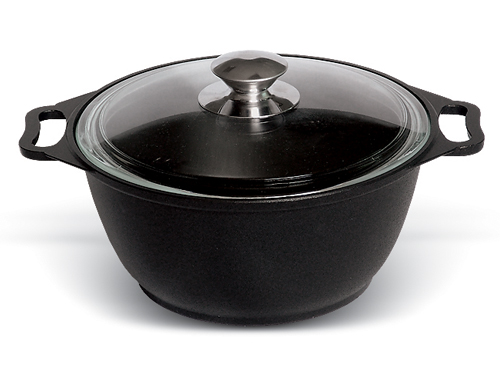 Кастрюля Kukmara с крышкой, цвет: черный, 3 л54 009312 Кастрюля Kukmara с крышкой, цвет: черный, 3 л54 009312Кастрюля Kukmara выполнена из литого алюминия с антипригарным покрытием нового поколения Greblon New Tec. Основные особенности кастрюли Kukmara: - литая толстостенная посуда, отлитая вручную; - высококачественное антипригарное покрытие на водной основе, усиленное керамикой (наносится методом напыления, что гарантирует исключительную стойкость покрытия при эксплуатации); - значительная толщина стенок и дна исключает деформацию корпуса изделий, гарантирует долговечность посуды, обеспечивает необходимую прочность покрытия; - идеальное распределение тепла по всей поверхности посуды, длительное сохранение тепла; - легкость мытья; - возможность использования минимального количества масла; - продукты не пригорают и сохраняют свой вкус; - мелкие царапины и небольшие потертости на поверхности не влияют на свойства антипригарного покрытия и долговечность изделия; - антипригарное покрытие не содержит вредных примесей PFOA. Кастрюля оснащена стеклянной термостойкой крышкой, которая позволяет следить за процессом приготовления пищи, и удобными ненагревающимися ручками. Кастрюля имеет 5 слоев: 1. Высококачественное антипригарное покрытие, усиленное керамикой2. Грунтовый слой3. Слой с шероховатой поверхностью для лучшего сцепления покрытия4. Литой алюминий толщиной до 6 мм5. Наружный декоративный слойПодходит для всех типов плит, кроме индукционных. Можно использовать в духовом шкафу. Характеристики: Материал: алюминий, стекло. Цвет: черный. Объем: 3 л. Внутренний диаметр кастрюли: 22 см. Высота стенок: 12,5 см. Толщина стенок: 0,4 см. Толщина дна: 0,6 см. Размер упаковки: 26 см х 25 см х 14 см. Артикул: к31а.