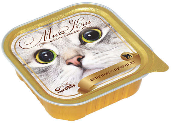Консервы для кошек Зоогурман Murr Kiss, с ягненком и печенью, 100 г0120710 Консервы для кошек Зоогурман Murr Kiss, с ягненком и печенью, 100 г0120710Полноценный корм Зоогурман Murr Kiss - совершенное сочетание высшего качества и разнообразия вкусов. В составе корма правильный баланс ингредиентов, белков и питательных веществ, обогащенных витаминами.Состав: ягненок, печень говяжья, гемоглобин, сухая сыворотка, пищевая клетчатка, экстракт водорослей, дрожжевой экстракт, витаминно-минеральный комплекс.Пищевая ценность в 100 г: сырой протеин 10%, сырой жир 6,2%, зола 1,2%, клетчатка 0,5%, влага 78%.Добавки: Витамин А 1250 МЕ/кг, Витамин D3 250 МЕ/кг, Витамин Е 30 мг/кг.Энергетическая ценность: 96 ккал.Вес: 100 г.Товар сертифицирован.