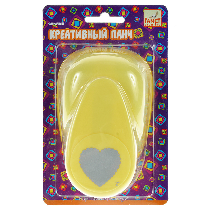 Action! Фигурный дырокол Сердечко одинарный30170 Action! Фигурный дырокол Сердечко одинарный30170При помощи линейного креативного панча - фигурного дырокола - легко и удобно создавать эффектные поделки и ажурные открытки. Фигурное конфетти можно использовать для декора и аппликаций. Режущие части компостера закрыты пластмассовым корпусом, что обеспечивает безопасность для детей. Вырезанные фигурки накапливаются в специальном резервуаре. Самозаточка режущих деталей инструмента происходит при работе с тонкой алюминиевой фольгой. Смазка режущих механизмов осуществляется автоматически при работе с вощеной бумагой. Характеристики: Материал: пластик, металл. Размер дырокола: 12 см х 8,5 см х 7 см. Средний размер получаемого рисунка: 4,5 см х 4,5 см. Размер упаковки: 18 см х 11 см х 7 см.