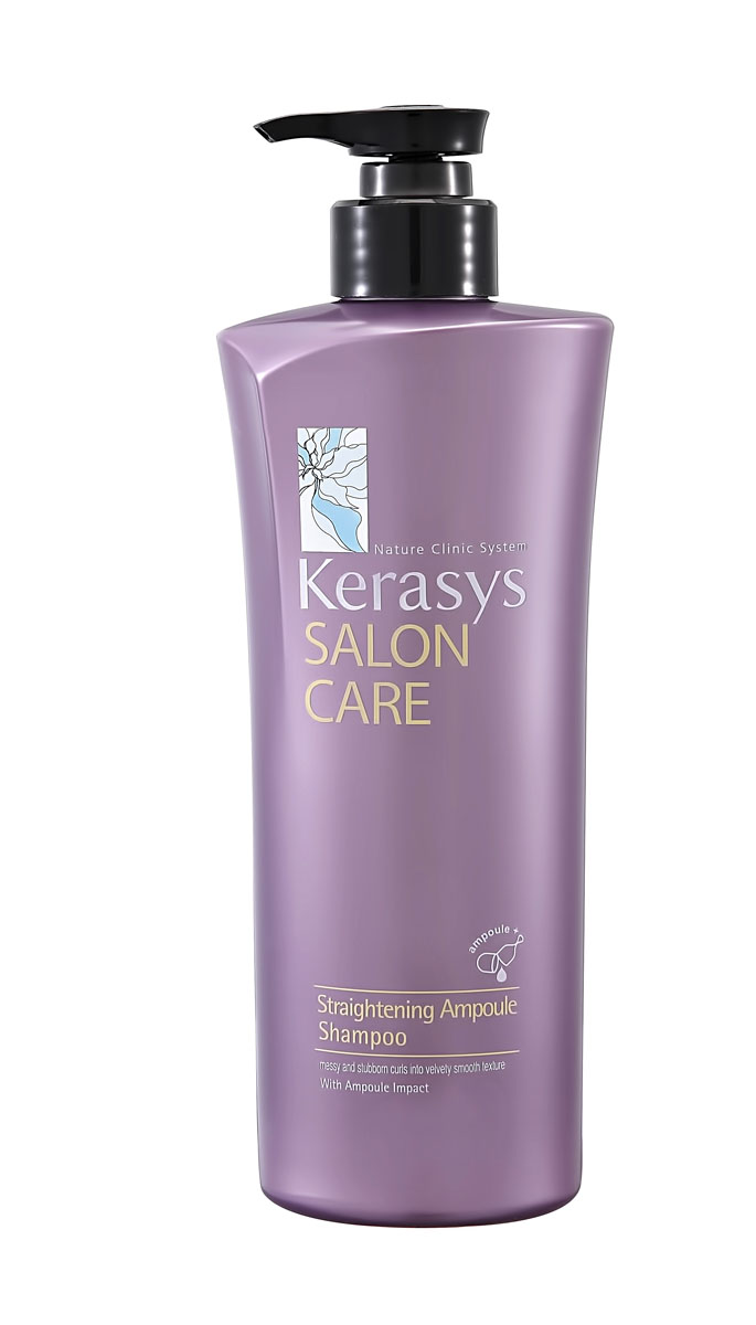 Шампунь для волос Kerasys. Salon Care, выпрямление, 470 мл887257 Шампунь для волос Kerasys. Salon Care, выпрямление, 470 мл887257Шампунь для волос Kerasys. Salon Care с трехфазной системой восстановления предназначен для вьющихся волос. Компонент природного протеина, содержащегося в экстракте моринги, аминокислоты экстракта фиалки и технология ампульной терапии успокаивает и выпрямляет вьющиеся волосы. Трехфазная система восстановления: Природный протеин, содержащийся в экстракте плодов моринги, укрепляет и оздоравливает структуру поврежденных волос.Компонент аминокислот, содержащийся в экстракте цветка фиалки, придает мягкость волосам.Компонент природного кератина, полифенол, компонент красного вина и кристаллический компонент делают волосы здоровыми. Характеристики:Объем: 470 мл. Артикул: 894262. Товар сертифицирован.
