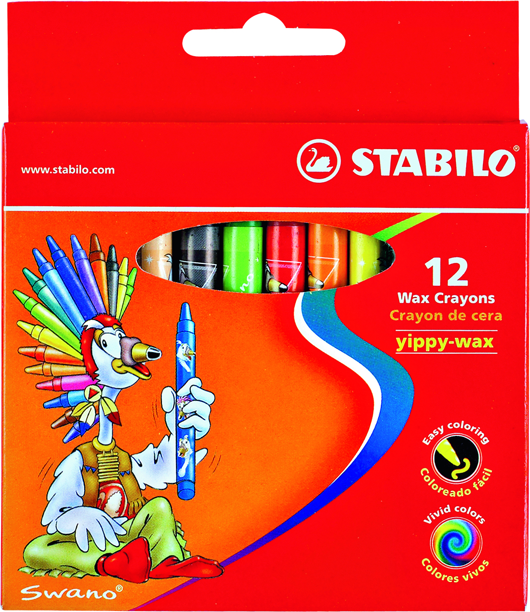Восковые мелки Stabilo Yippy-wax, 12 цветовFS-36052 Восковые мелки Stabilo Yippy-wax, 12 цветовFS-36052Цветные восковые мелки отличаются необыкновенной яркостью и стойкостью цвета. Легко смешиваются и позволяют создавать огромное количество оттенков. Очень прочные, не крошатся, не ломаются, не образуют пыли, не нуждаются в затачивании. Каждый мелок в индивидуальной бумажной упаковке. Характеристики:Материал:воск. Диаметр мелка:1 см. Длина мелка:9,3 см. Размер упаковки:10,5 см х 12 см х 10 см. Изготовитель:Малайзия.