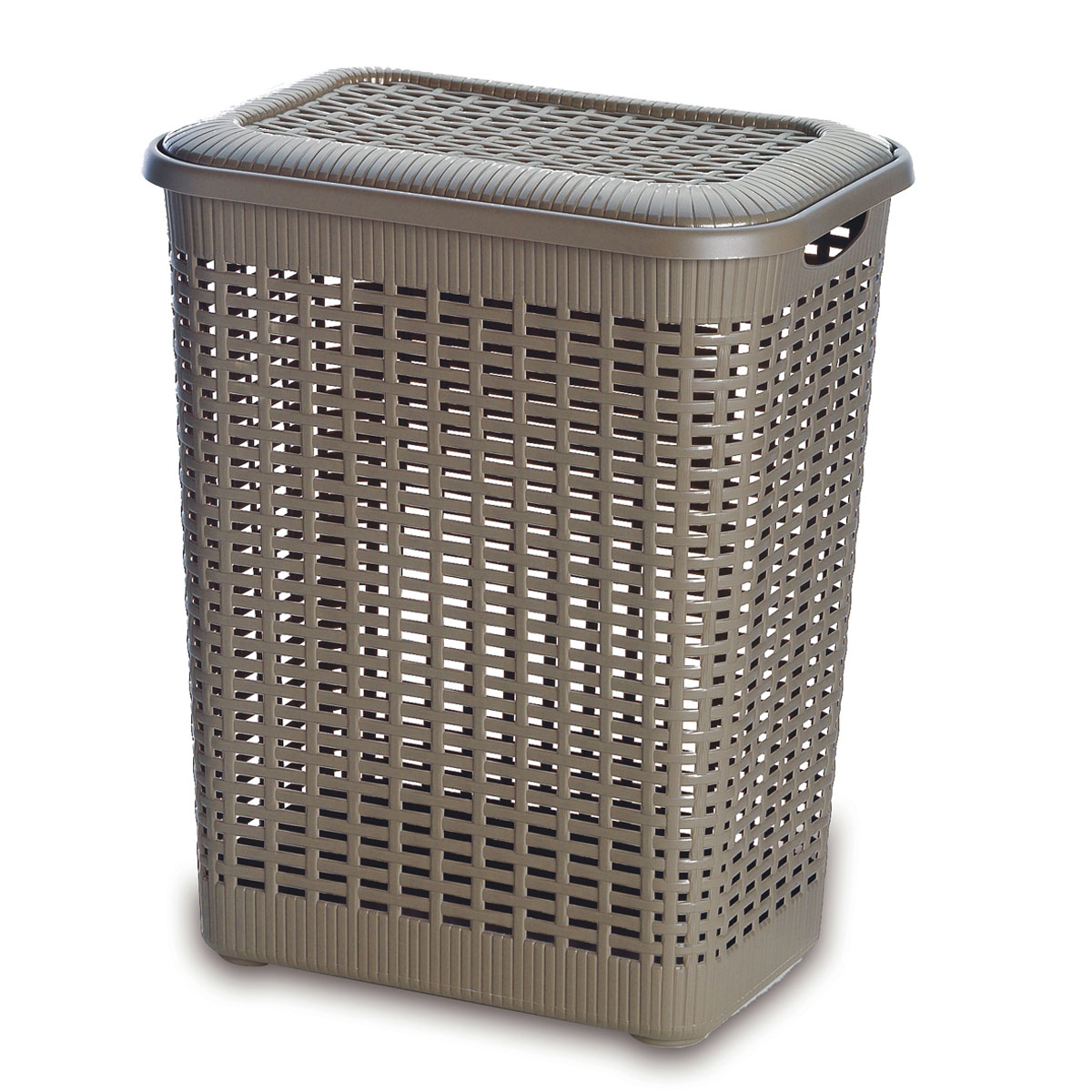 Корзина хозяйственная Rattan, 50 л, цвет: темно-бежевыйS03301004 Корзина хозяйственная Rattan, 50 л, цвет: темно-бежевыйS03301004Прямоугольная корзина Rattan изготовлена из прочного пластика темно-бежевого цвета. Она предназначена для хранения мелочей в ванной, на кухне, даче или гараже. Позволяет хранить мелкие вещи, исключая возможность их потери. Корзина с отверстиями на стенках и крышке в виде плетения и со сплошным дном. Корзина имеет плотно закрывающуюся съемную крышку. Сбоку имеются две ручки для удобной переноски. Характеристики:Материал: пластик. Цвет: темно-бежевый. Объем корзины:50 л. Размер корзины (Ш х Д х В):56 см х 42 см х 29 см. Размер упаковки (Ш х Д х В):56 см х 42 см х 29 см.