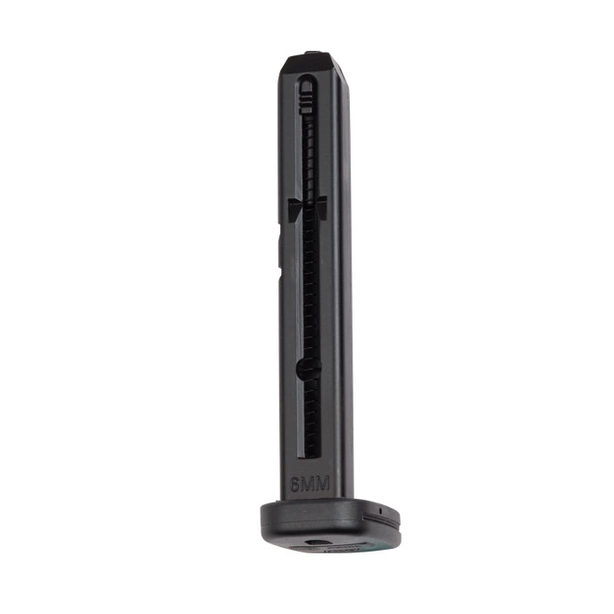 ASG магазин для Steyr M9-A1 CO2, 6 мм (16091)3B327 ASG магазин для Steyr M9-A1 CO2, 6 мм (16091)3B327Магазин для страйкбольного пистолета Steyr M9A1 CO2, 6 мм (артикул 16090).Уважаемые покупатели, при использовании пневматики соблюдайте технику безопасности: храните в разряженном состоянии в местах недоступных для детей, не направляйте на людей и животных, при стрельбе следите, чтобы в районе мишени не было людей, всегда используйте защитные очки и экипировку, перевозите пневматику в чехлах и сумках, не носите открыто в общественных местах!Перед использованием прочтите инструкцию!Грамотное обращение с пневматикой - залог Вашего приятного отдыха!Уважаемые покупатели, обращаем Ваше внимание, что авиадоставка в нижеперечисленные города этого товара временно недоступна!1. Ангарск2. Благовещенск3. Бодайбо4. Братск5. Владивосток6. Воркута7. Иркутск8. Калининград9. Надым10. Нарьян-Мар11. Находка12. Норильск13. Петропавловск-Камчатский14. Салехард15. Улан-Удэ16. Уссурийск17. Ухта18. Хабаровск19. Чита20. Энергетик21. Южно-Сахалинск22. Якутск Возвраттоваравозможен только при наличии заключения сервисного центра.Время работы сервисного центра: Пн-чт: 10.00-18.00 Пт: 10.00- 17.00Сб, Вс: выходные дниАдрес: ООО ГАТО, 121471, г.Москва,ул.ПетраАлексеева,д12., тел. (495)232-4670, gato@gato.ruЦвет: черный.Материал: пластик, металл.Размер упаковки: 21 см x 9 см x 3 см.