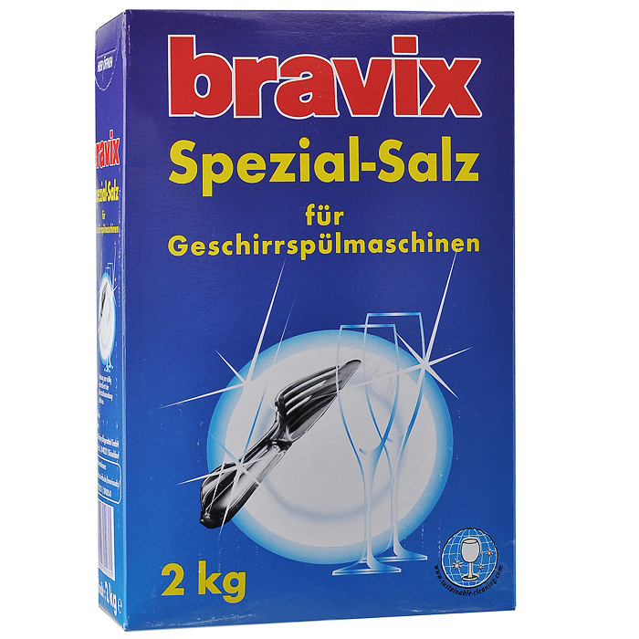 Специальная соль для всех типов ПММ Bravix, 2 кг787502 Специальная соль для всех типов ПММ Bravix, 2 кг787502Новая формула деликатно заботится об идеальном сияющем блеске, надежно препятствует образованию пятен и подтеков после высыхания.Способ применения: Засыпать средство в контейнер для соли в соответствии с инструкцией производителя ПММ. Характеристики: Вес: 2 кг.Размер упаковки: 14 см х 6 см х 21 см.Состав: натуральная соль.