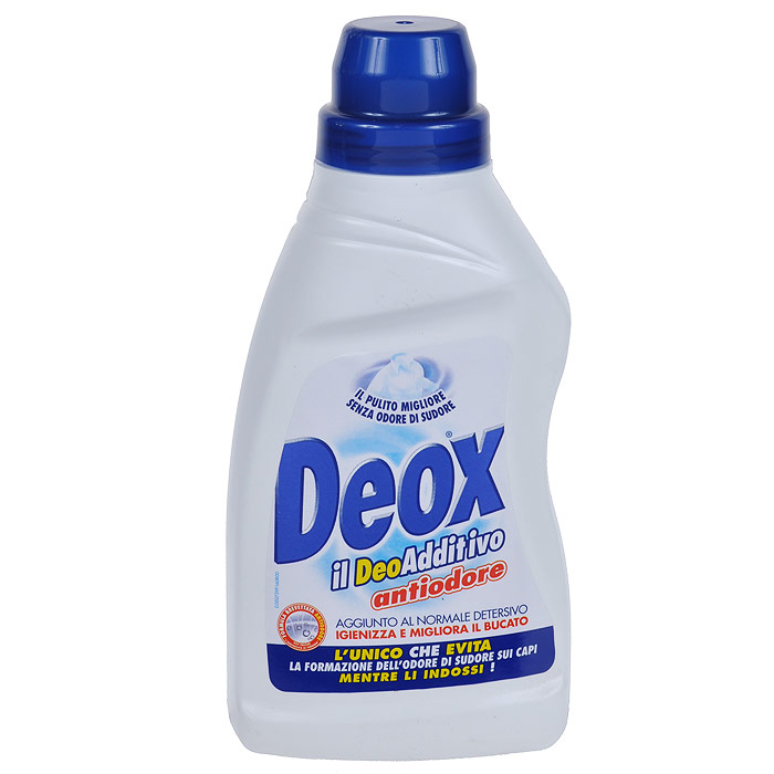 Усилитель порошка Deox Additivo, с антибактериальным эффектом, 750 мл68/5/1 Усилитель порошка Deox Additivo, с антибактериальным эффектом, 750 мл68/5/1Усилитель порошка Deox Additivo с антибактериальным эффектом препятствует появлению запахов на одежде. Дезодорирующая добавка может использоваться с любым моющим средством, как для ручной, так и для машинной стирки. Имеет запатентованную формулу, усиленную энзимами с эффектом устранения запаха. Содержит активный компонент Odorzero-Complex, который предотвращает и не допускает образование запаха пота на одежде, устраняет запах курения, пищи и домашних животных (оптимальный результат получается после 3 стирок подряд). Средства хватает на 15 стирок. Характеристики: Состав: 5-15%: анионные поверхностно-активные вещества, менее 5%: мыло, неионные поверхностно-активные вещества, Odorzero-Complex, отдушка. Объем: 750 мл. Артикул: 3580. Товар сертифицирован.