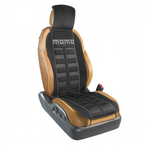 Накидка на переднее сиденье Momo Sport, полиэстер, цвет: черный, серый. MOMO-101 BK/GY98298130 Накидка на переднее сиденье Momo Sport, полиэстер, цвет: черный, серый. MOMO-101 BK/GY98298130Накидка на переднее сиденье Momo Sport изготовлена из высококачественного полиэстера и надежно защищает кресла от грязи и изнашивания. Благодаря универсальному крою накидку можно использовать на передних сиденьях большинства автомобилей, в том числе оснащенных боковыми подушками безопасности. Установка не занимает много времени - накидка крепится с помощью эластичных резинок с пластмассовым креплением и закрывает не только спинку и сиденье, но и подголовник кресла. Имеется возможность использования с любыми типами сидений. Стильная накидка на сиденье Momo Sport обладает не только ярким дизайном, но и эргономичным кроем. Вдоль центральной оси накидки расположены прямоугольные выступы, которые массируют ноги и спину, и снижают таким образом усталость от поездок.