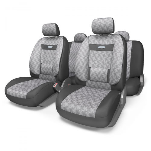 Набор ортопедических авточехлов Autoprofi Comfort, жаккард, цвет: даймонд, 11 предметов. Размер M. COM-1105 Diamond (M)21 395 598 Набор ортопедических авточехлов Autoprofi Comfort, жаккард, цвет: даймонд, 11 предметов. Размер M. COM-1105 Diamond (M)21 395 598Эргономичные авточехлы Comfort изготовлены из плотного жаккарда - ткани сложного плетения, которая обладает высокой износостойкостью и необычной структурой. С помощью чехлов Comfort можно салону любого автомобиля придать индивидуальный и запоминающийся облик, в полной мере соответствующий вашему вкусу. Чехлы обладают объемной формой с развитой боковой поддержкой спины и поясничным упором, которые позволяют снизить нагрузку с позвоночника и сделать продолжительные поездки комфортными и приятными. Основные особенности авточехлов Comfort:- боковая поддержка спины; - 3 молнии в спинке заднего ряда; - 3 молнии в сиденье заднего ряда; - карманы в спинках передних сидений; - крепление передних спинок липучками; - ортопедический поясничный упор; - поддержка плечевого пояса; - предустановленные крючки на широких резинках;- использование с боковыми airbag; - толщина поролона: 5 мм.Комплектация: - 1 сиденье заднего ряда; - 1 спинка заднего ряда; - 2 сиденья переднего ряда; - 2 спинки переднего ряда; - 5 подголовников; - набор фиксирующих крючков.
