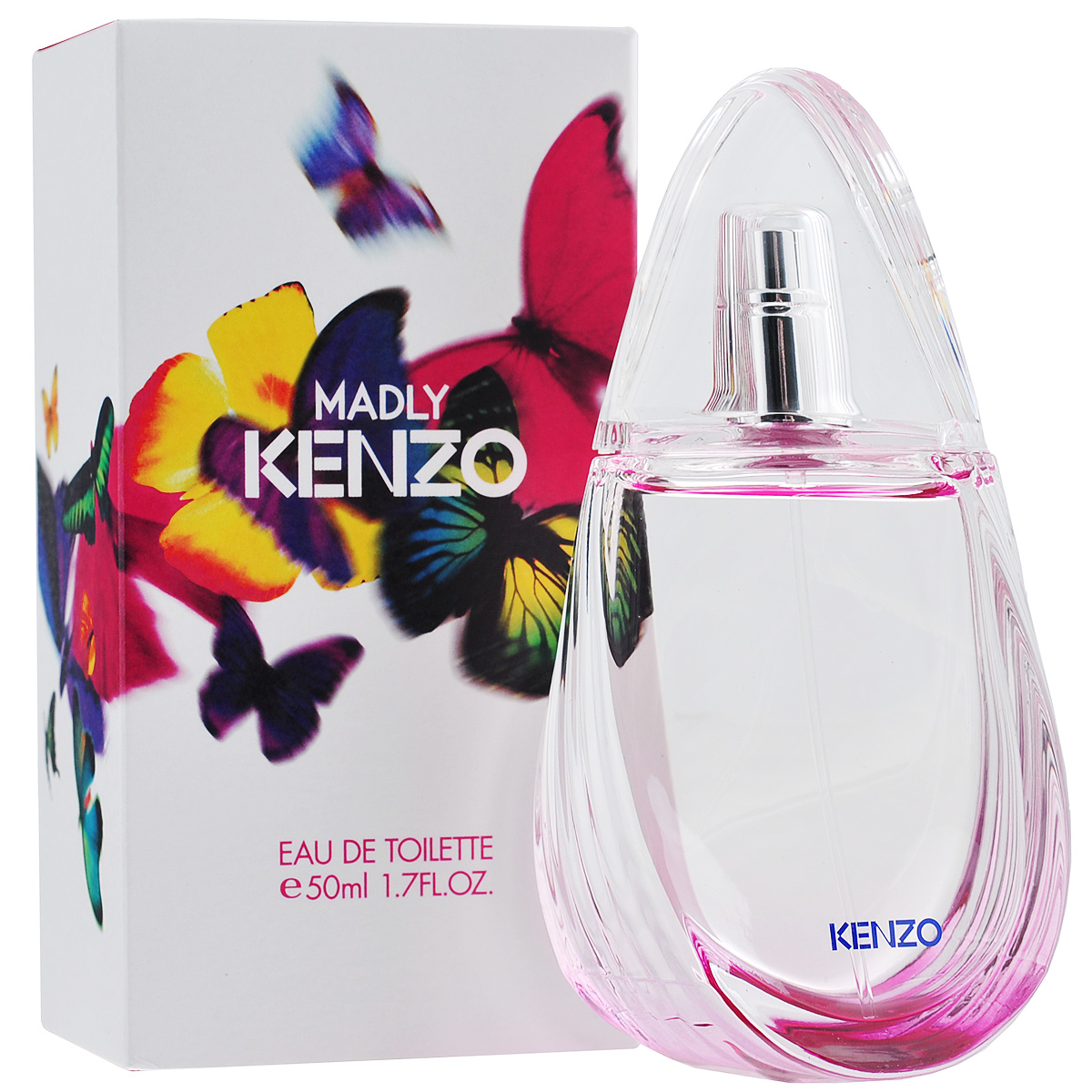 Kenzo Туалетная вода Madly, женская, 50 мл28032022 Kenzo Туалетная вода Madly, женская, 50 мл28032022Kenzo Madly - дом Kenzo говорит о тех чувствах, которые вдохновляют женщин на безрассудства и дарят ей свободу быть собой. Эту тему безрассудной любви воспевает Madly, а изящный флакон в виде крыльев бабочки вторит ему, говоря о чем-то восхитительном и неуловимом. Влюбленность и любовь, как начало и продолжение истории вспыхнувших чувств. Kenzo Madly - это пробуждение чувств, погружение в волнующую атмосферу влюбленности, легкое и беззаботное настроение, окрыленность и ощущение полета! Классификация аромата: фруктовый, цветочный. Пирамида аромата:Верхние ноты: груша, личи.Ноты сердца: цветок гелиотропа, жасмин.Ноты шлейфа: кедр, мускус.Ключевые словаЛегкий, романтичный, влекущий, беззаботный! Характеристики:Объем: 50 мл.Производитель: Франция.Туалетная вода - один из самых популярных видов парфюмерной продукции. Туалетная вода содержит 4-10%парфюмерного экстракта. Главные достоинства данного типа продукции заключаются в доступной цене, разнообразии форматов (как правило, 30, 50, 75, 100 мл), удобстве использования (чаще всего - спрей). Идеальна для дневного использования. Товар сертифицирован.