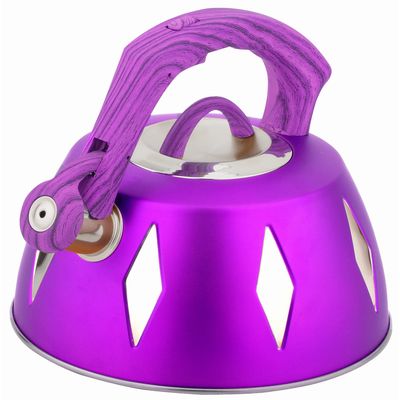 Чайник металлический Bekker De Luxe, цвет: фиолетовый, 2,8 л. BK-S455115510 Чайник металлический Bekker De Luxe, цвет: фиолетовый, 2,8 л. BK-S455115510Корпус чайника Bekker De Luxe выполнен из высококачественной нержавеющей стали, что обеспечивает долговечность использования. Цветной корпус. Пластмассовая фиксированная ручка с прорезиненным покрытием делает использование чайника очень удобным и безопасным. Чайник снабжен свистком и устройством для открывания носика. Капсулированное дно. Подходит для использования на электрических, газовых, стеклокерамических, галогеновых плитах. Можно мыть в посудомоечной машине. Характеристики: Материал:нержавеющая сталь, пластик, резина. Объем:2,8 л. Диаметр основания чайника: 22,5 см. Толщина стенки: 0,5 мм. Высота чайника (без учета ручки):11 см. Размер упаковки: 22,5 см х 22,5 см х 20 см.